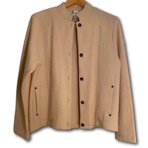 Vintage Jones Wear Sport Beige Boiled Wool Jacket Size Medium